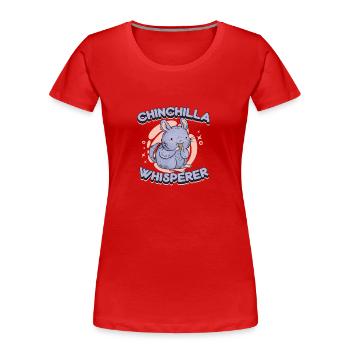 Chinchilla Souris de Chinchilla - T-shirt bio Premium Femme - rouge - Devant - Mia (176cm)