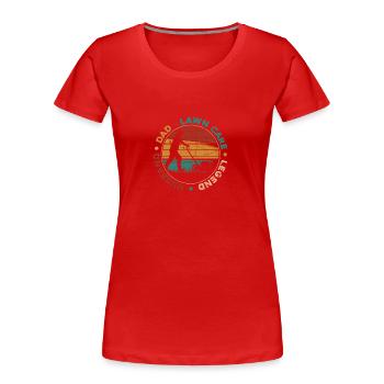 Lawn Mower Lawn Mower Garden - Women's Premium Organic T-Shirt - red - Front - Mia (176cm)