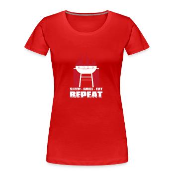 Grill Grillen Griller BBQ Barbecue - Women's Premium Organic T-Shirt - red - Front - Mia (176cm)