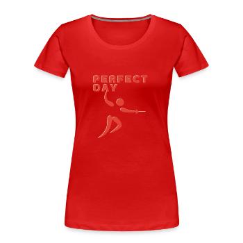 perfektes Fechten - Ideal für einen Zaunfan - Frauen Premium Bio T-Shirt - Rot - Vorne - Mia (176cm)