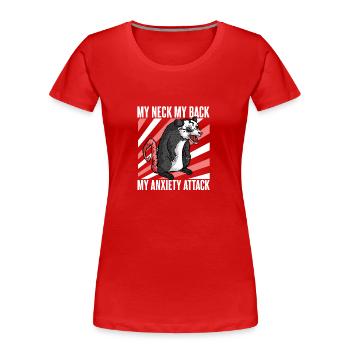 Opossum Possum Animal - Women's Premium Organic T-Shirt - red - Front - Mia (176cm)