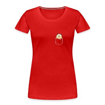 Hérisson Épineux Animal Hérisson - T-shirt bio Premium Femme - rouge - Devant - Mia (176cm)