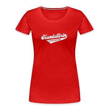 Teamleiterin 2024 Teamchefin Teamleitung Leiterin - Frauen Premium Bio T-Shirt - Rot - Vorne - Mia (176cm)