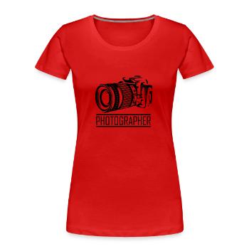 Fotograf Fotografie Geschenk Spruch lustig - Frauen Premium Bio T-Shirt - Rot - Vorne - Mia (176cm)