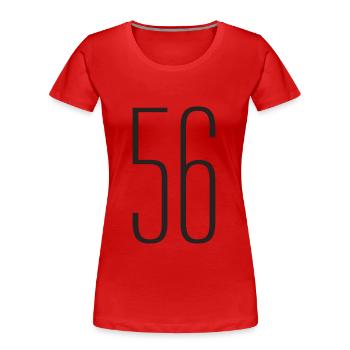 56 - Women's Premium Organic T-Shirt - red - Front - Mia (176cm)