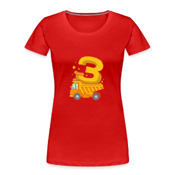 Baustelle Kindergeburtstag - Frauen Premium Bio T-Shirt - Rot - Vorne - Mia (176cm)
