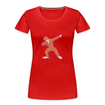 Orang Utan - Frauen Premium Bio T-Shirt - Rot - Vorne - Mia (176cm)