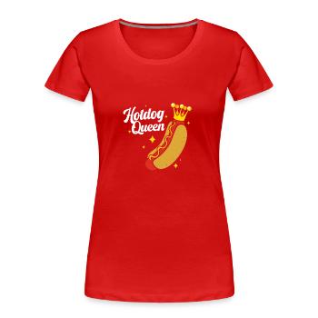 Hot Dog Imbiss - Frauen Premium Bio T-Shirt - Rot - Vorne - Mia (176cm)