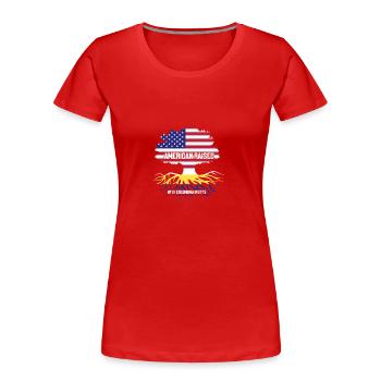 Colombie - T-shirt bio Premium Femme - rouge - Devant - Mia (176cm)