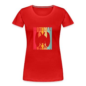 Mottenmann - Frauen Premium Bio T-Shirt - Rot - Vorne - Mia (176cm)