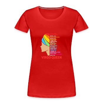 Sternzeichen Jungfrau - Frauen Premium Bio T-Shirt - Rot - Vorne - Mia (176cm)