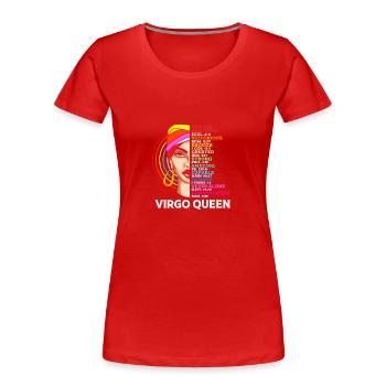 Sternzeichen Jungfrau - Frauen Premium Bio T-Shirt - Rot - Vorne - Mia (176cm)