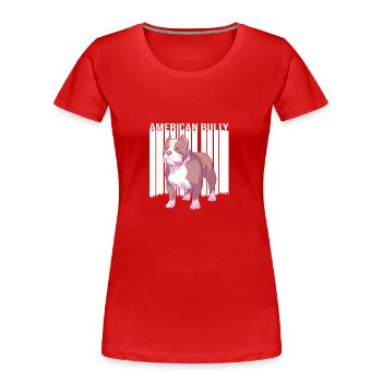 American Bully Haustier Hunde Hund Geschenk - Frauen Premium Bio T-Shirt - Rot - Vorne - Mia (176cm)