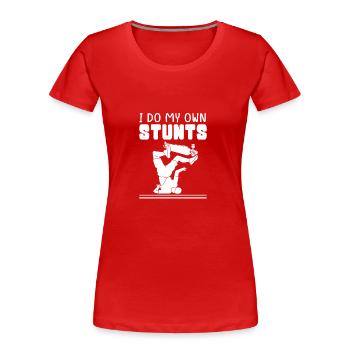 Longboard Longboarder Longboarding - T-shirt bio Premium Femme - rouge - Devant - Mia (176cm)