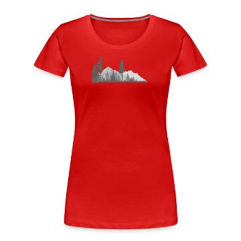 Nature - T-shirt bio Premium Femme - rouge - Devant - Mia (176cm)