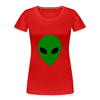 Aliens Alien Head - Women's Premium Organic T-Shirt - red - Front - Mia (176cm)