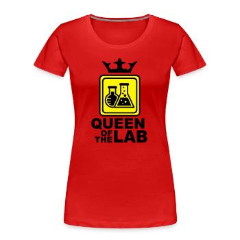 Queen of the Lab - Frauen Premium Bio T-Shirt - Rot - Vorne - Mia (176cm)