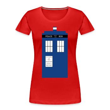 Tardis graphique - T-shirt bio Premium Femme - rouge - Devant - Mia (176cm)