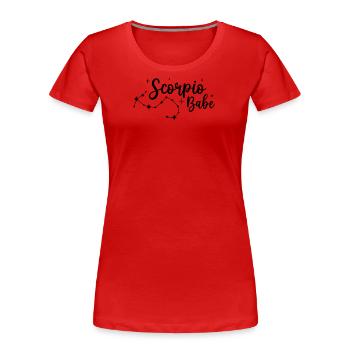 Scorpio Babe - T-shirt bio Premium Femme - rouge - Devant - Mia (176cm)