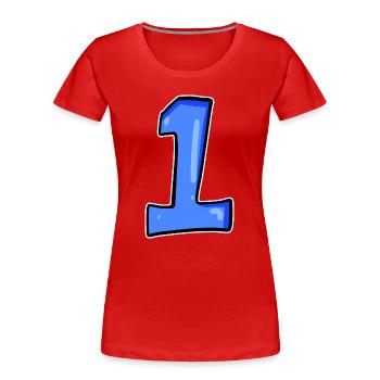 1 - T-shirt bio Premium Femme - rouge - Devant - Mia (176cm)