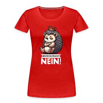 Avant de demander hérisson amoureux hérisson dard hérisson - T-shirt bio Premium Femme - rouge - Devant - Mia (176cm)
