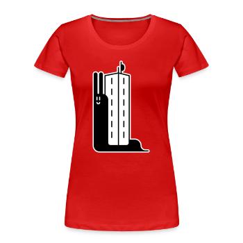 Block Snail - Frauen Premium Bio T-Shirt - Rot - Vorne - Mia (176cm)