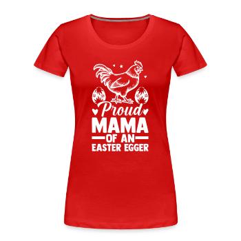 Chicken Mother Mom Rooster Flock Poultry Farmer - Frauen Premium Bio T-Shirt - Rot - Vorne - Mia (176cm)