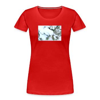 7 - Women's Premium Organic T-Shirt - red - Front - Mia (176cm)
