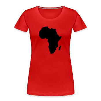 afrika - Frauen Premium Bio T-Shirt - Rot - Vorne - Mia (176cm)