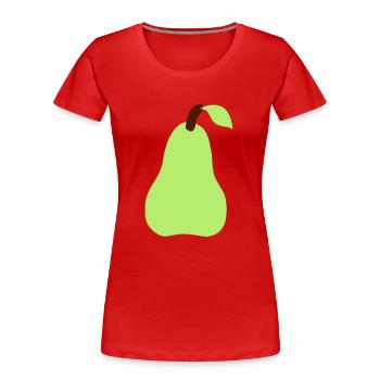 birne - Frauen Premium Bio T-Shirt - Rot - Vorne - Mia (176cm)