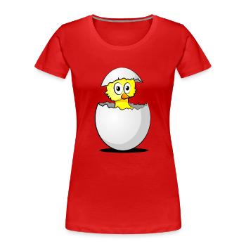Chick - Women's Premium Organic T-Shirt - red - Front - Mia (176cm)