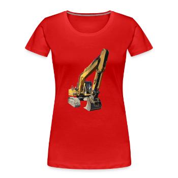 Bagger - Frauen Premium Bio T-Shirt - Rot - Vorne - Mia (176cm)