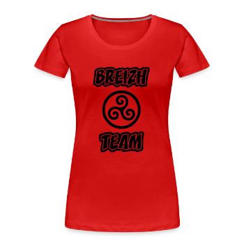 Triskel breizh Team - Frauen Premium Bio T-Shirt - Rot - Vorne - Mia (176cm)