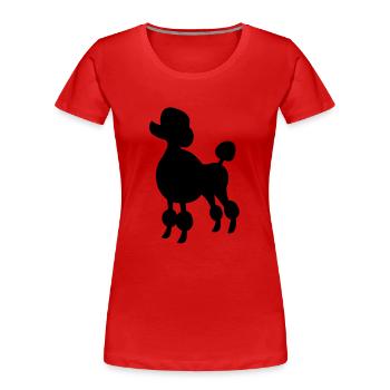 pudel - Frauen Premium Bio T-Shirt - Rot - Vorne - Mia (176cm)