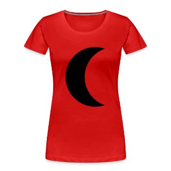 moon - Frauen Premium Bio T-Shirt - Rot - Vorne - Mia (176cm)