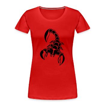 Scorpion - T-shirt bio Premium Femme - rouge - Devant - Mia (176cm)