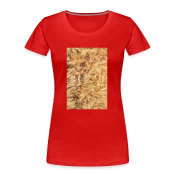 grain - Women's Premium Organic T-Shirt - red - Front - Mia (176cm)