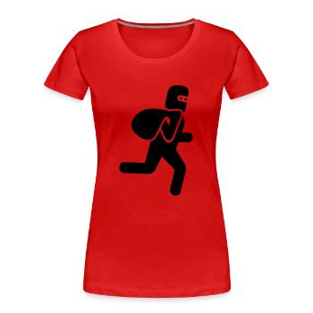 Thief - Women's Premium Organic T-Shirt - red - Front - Mia (176cm)