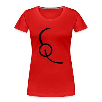 kopfhörer mikrophon kopf logo design pro gamer hea - Frauen Premium Bio T-Shirt - Rot - Vorne - Mia (176cm)