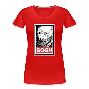 VAN GOGH GEHORCHE - Frauen Premium Bio T-Shirt - Rot - Vorne - Mia (176cm)