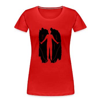 Fitness Sport Ausdauer Workout - Frauen Premium Bio T-Shirt - Rot - Vorne - Mia (176cm)