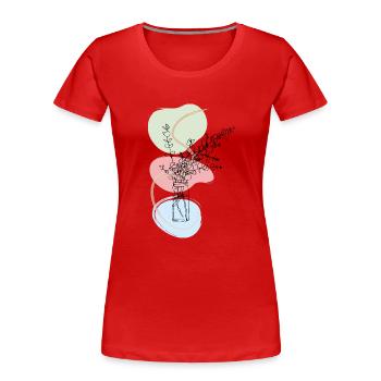BLUMEN TANZEN - Frauen Premium Bio T-Shirt - Rot - Vorne - Mia (176cm)