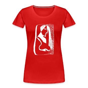 abstract art - Women's Premium Organic T-Shirt - red - Front - Mia (176cm)