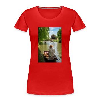 Martin Bond Style 3 Geschenk - Frauen Premium Bio T-Shirt - Rot - Vorne - Mia (176cm)