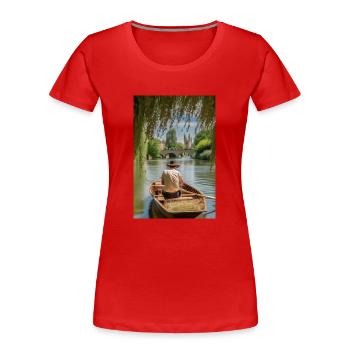 Martin Bond Style 4 Geschenk - Frauen Premium Bio T-Shirt - Rot - Vorne - Mia (176cm)