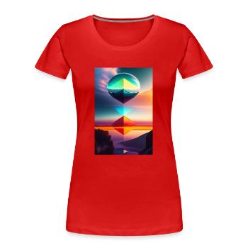 Magie und Farbe - Frauen Premium Bio T-Shirt - Rot - Vorne - Mia (176cm)