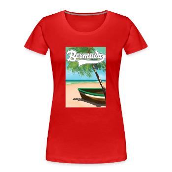 Bermuda Vacation poster - Women's Premium Organic T-Shirt - red - Front - Mia (176cm)