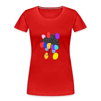 Fantasy-Regenschirm. - Frauen Premium Bio T-Shirt - Rot - Vorne - Mia (176cm)