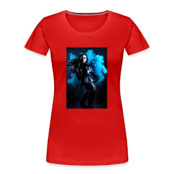 Beauté bleue 1 - T-shirt bio Premium Femme - rouge - Devant - Mia (176cm)