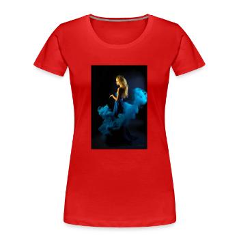 Beauté bleue 4 - T-shirt bio Premium Femme - rouge - Devant - Mia (176cm)